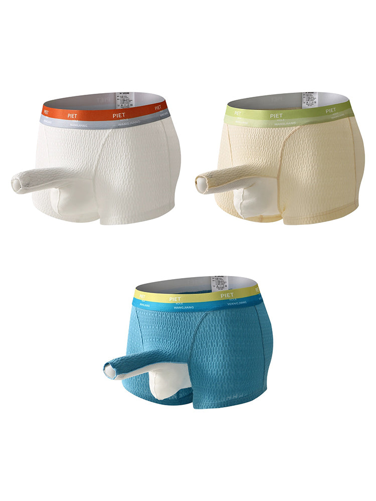 3 Pack Separate Pouch Trunks with Open Fly | dmunderwear variant image