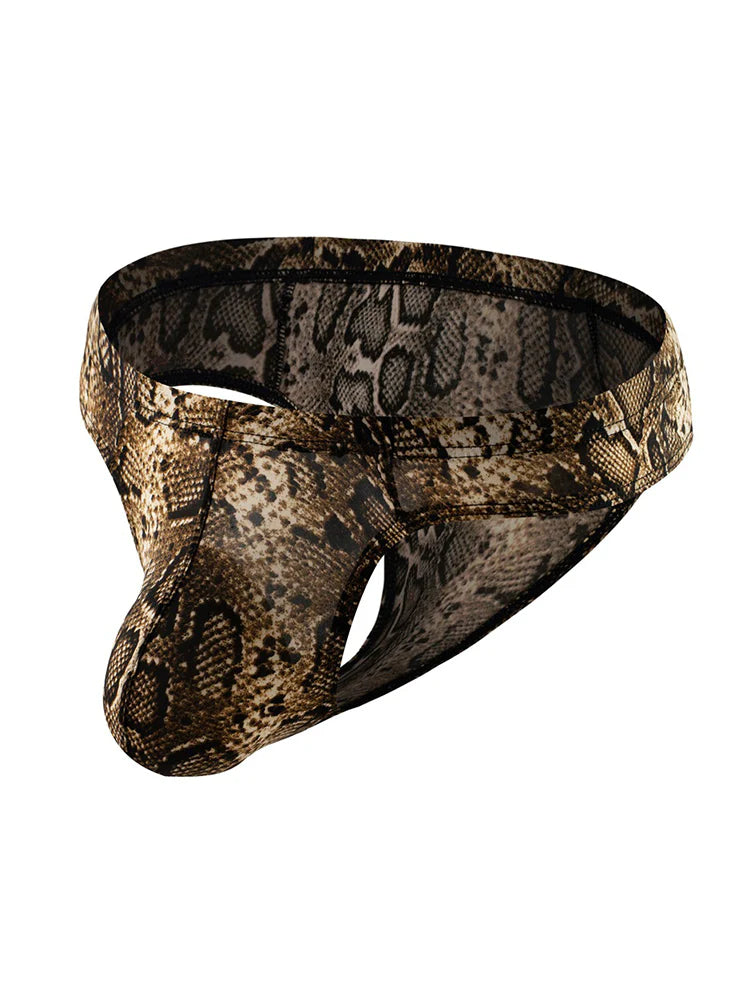 3 Pack Men's Sexy & Bold Animal Print Low-Rise Breathable Briefs | dmunderwear detail image 1