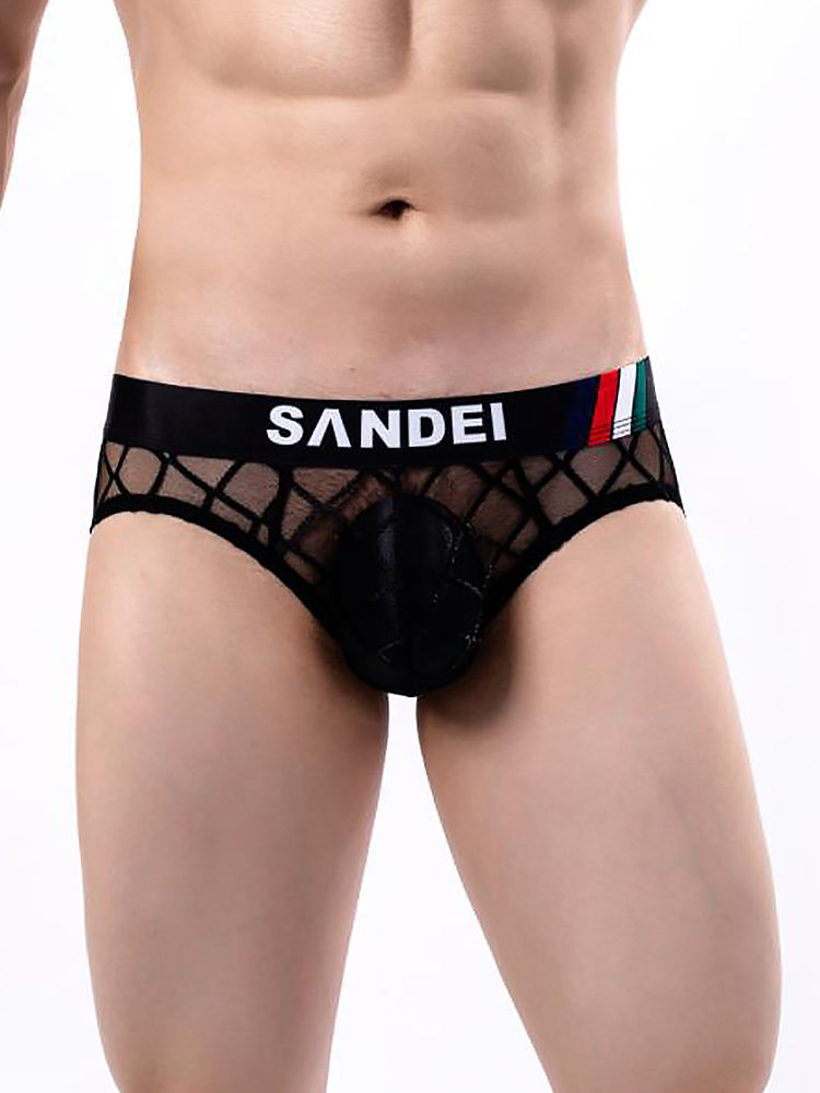 3 Pack Sexy Mesh T-back Thongs for Men | dmunderwear detail image 1