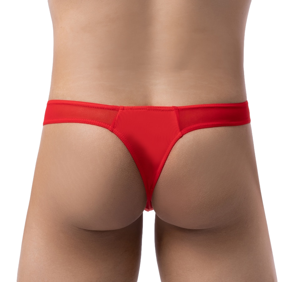 3 Pack Stretchy Half-Sheer Thong | dmunderwear detail image 6
