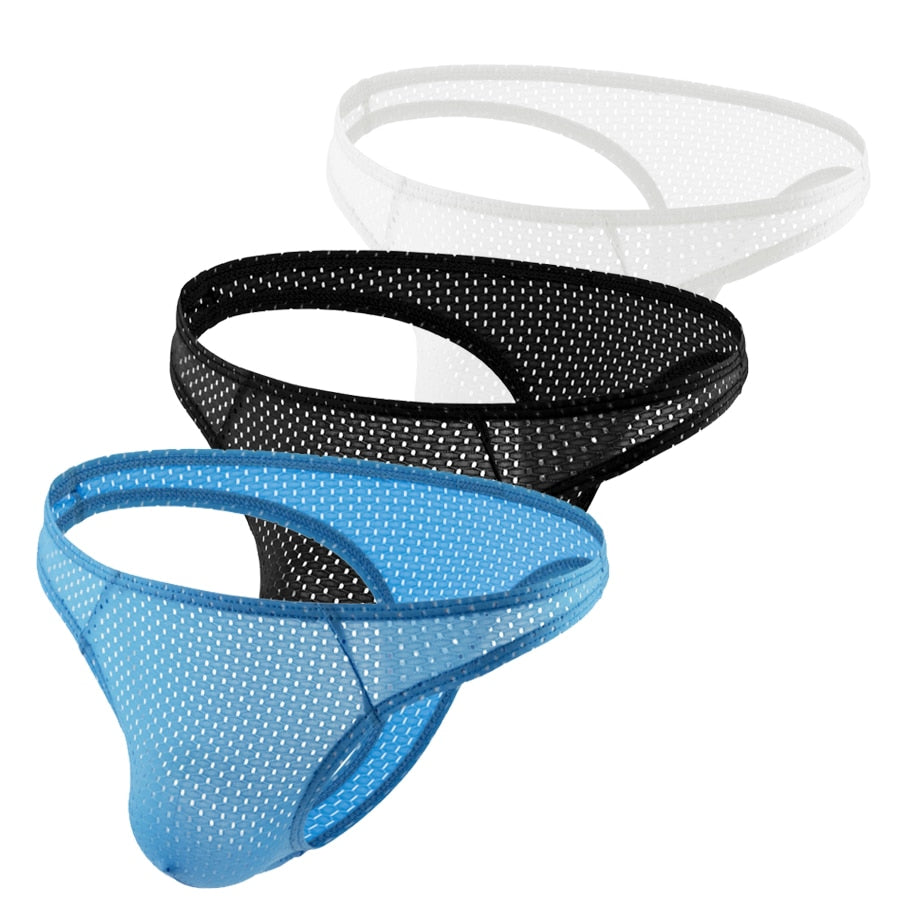 3 Pack Discreet Mesh Thong | dmunderwear variant image