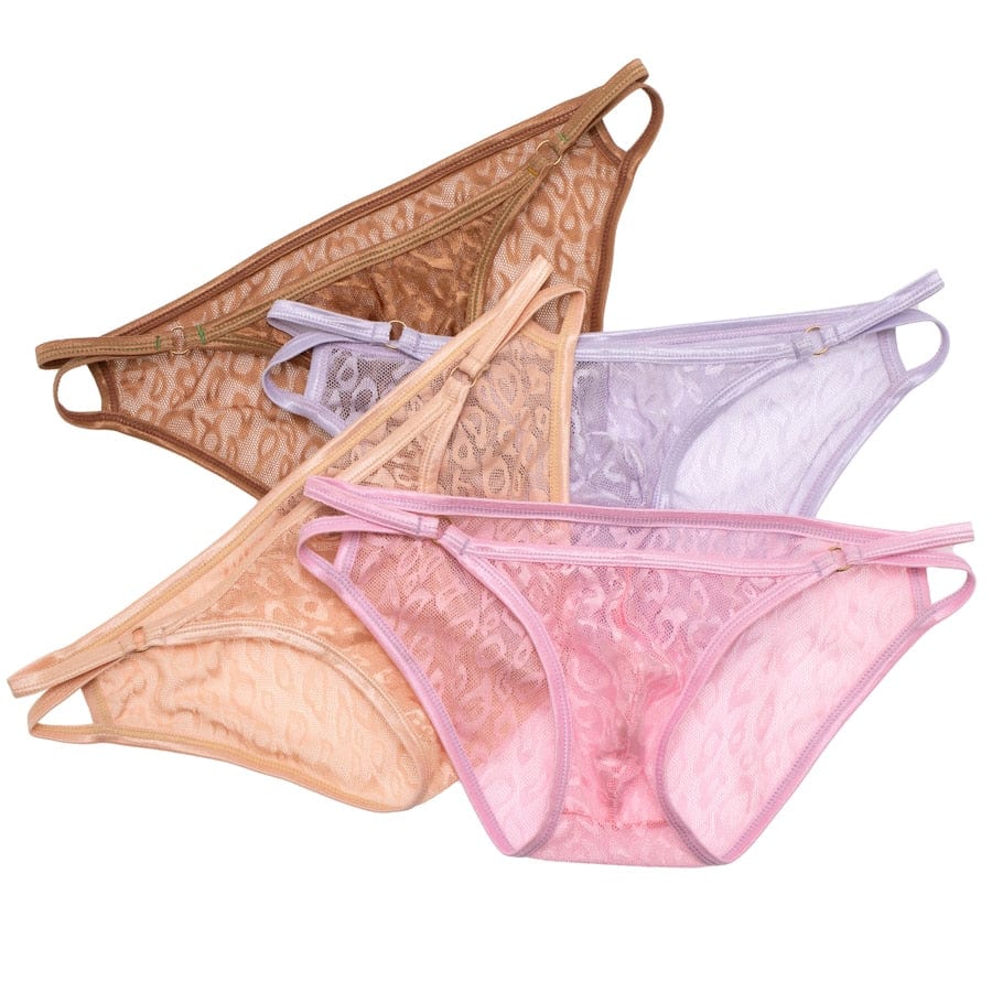 4 Pack Bold Leopard Lace Bikini | dmunderwear variant image