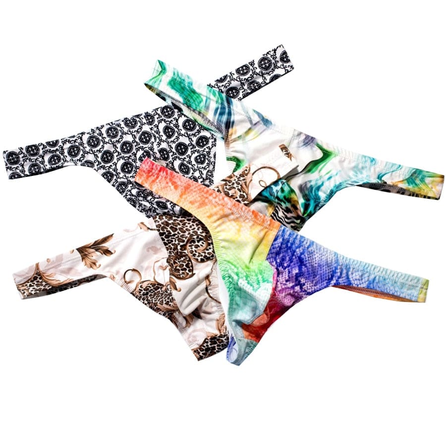 4 Pack Bold Print Thongs | dmunderwear variant image