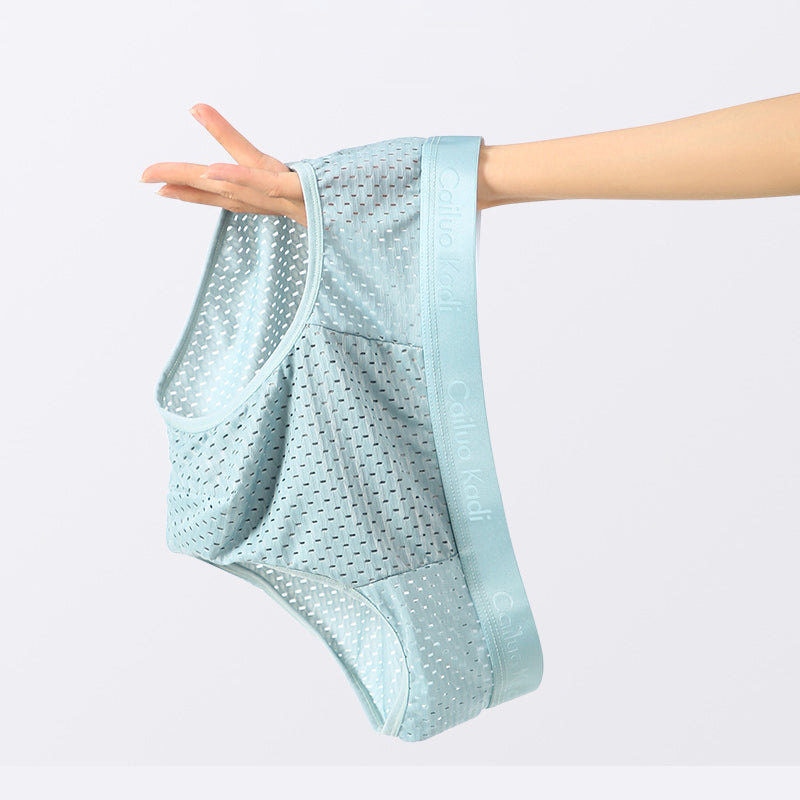 4 Pack Breathable Ice Silk Antibacterial Men's Briefs | dmunderwear detail image 1