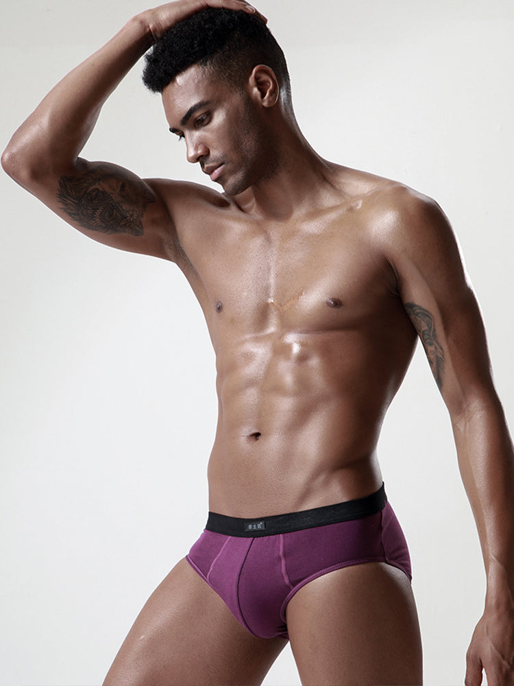 4 Pack Cotton Support U Convex Pouch Briefs | dmunderwear detail image 1