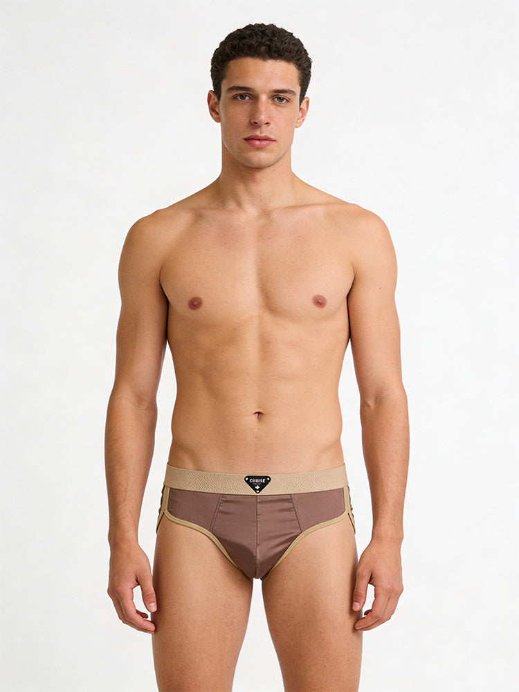 4 Pack Men's Breathable Thin & Soft-Touch Mid-Rise Briefs | dmunderwear detail image 1