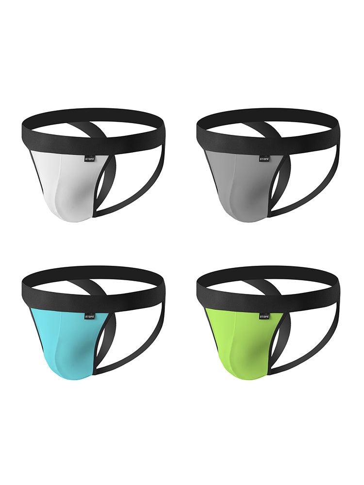 4-pack Men's Ice Silk Quick-Dry Breathable Mesh Jockstrap | dmunderwear variant image