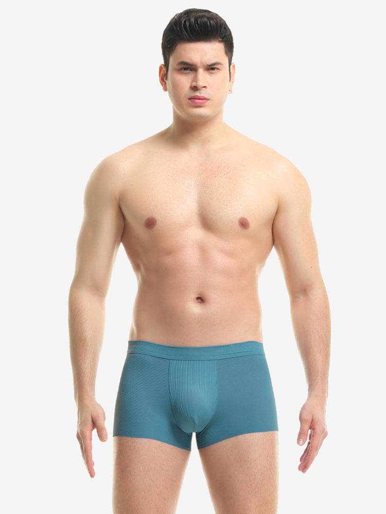 4 Pack Men's Ice Silk Seamless Trunks Underwear | dmunderwear detail image 1