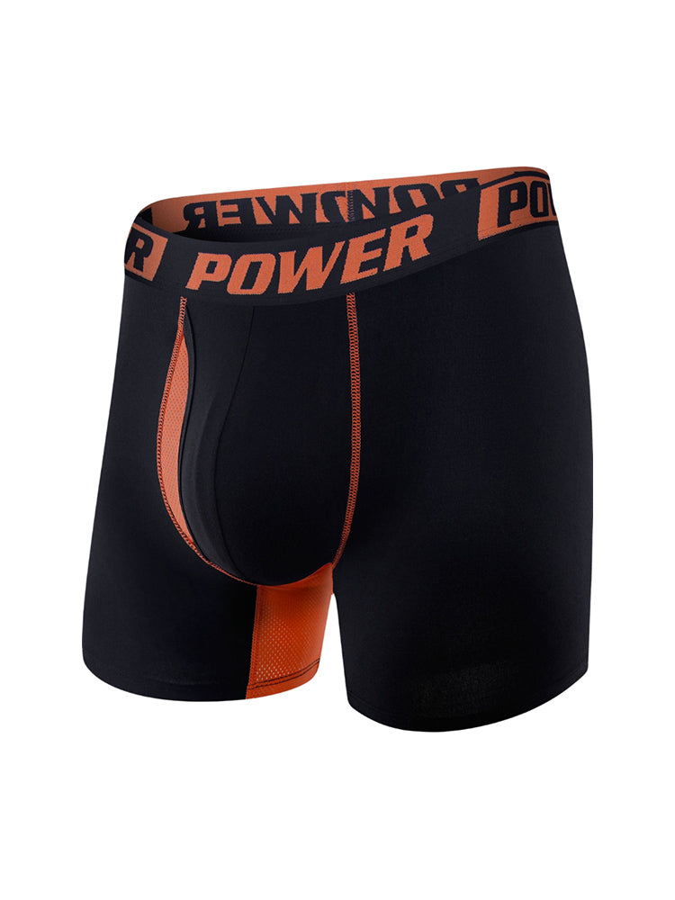 4 Pack Men's Mid-Rise Color Block Mesh Breathable Boxer Briefs | dmunderwear detail image 5
