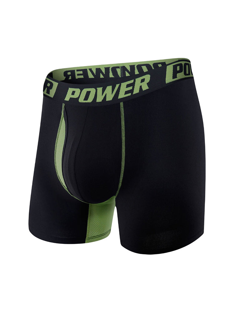 4 Pack Men's Mid-Rise Color Block Mesh Breathable Boxer Briefs | dmunderwear detail image 9
