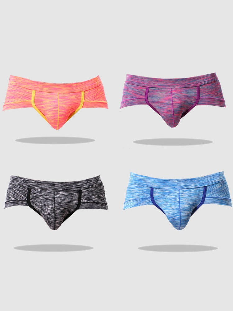 4 Pack Men's Premium Cotton Antibacterial Supportive Large Pouch Zero-Irritation Trunks | dmunderwear detail image 1