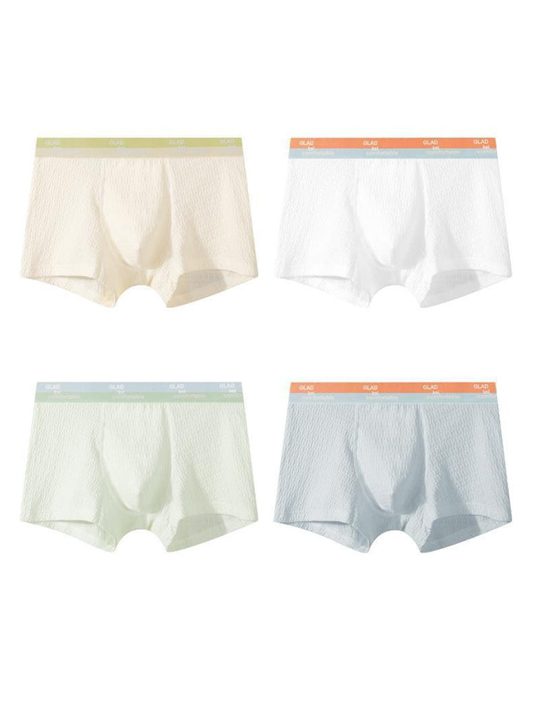 4 Pack Men's Pure Cotton Antibacterial Ultra-Soft Skin-Friendly Stretch Trunks | dmunderwear detail image 1