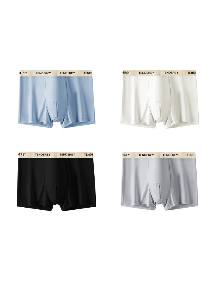 4 Pack Men's Quick-Drying & Comfortable Antibacterial Ice Silk Trunks | dmunderwear variant image