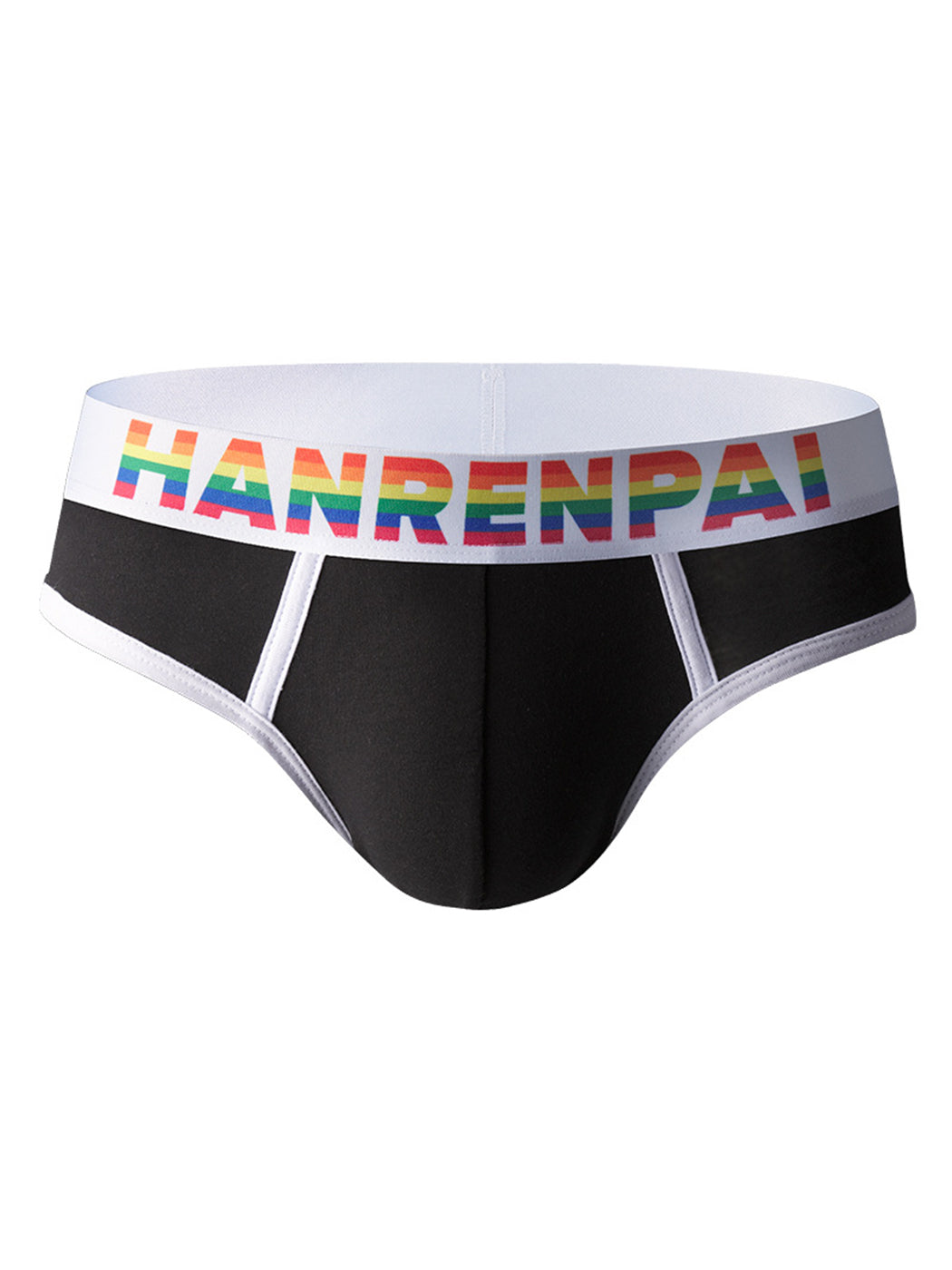 4 Pack Men's Rainbow Letter Belt Briefs | dmunderwear detail image 1