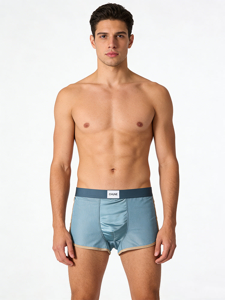 4 Pack Men's Seamless Comfort Second-Skin Feel Antibacterial Pouch Trunks | dmunderwear detail image 1