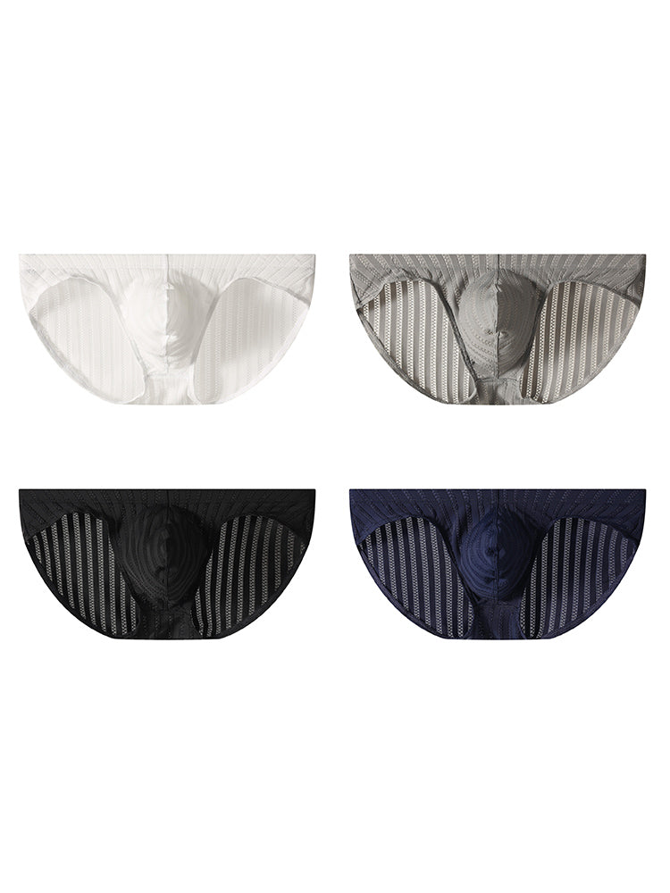 4 Pack Men's Second-Skin Feel Comfortable Contour Fit Sexy Briefs | dmunderwear variant image