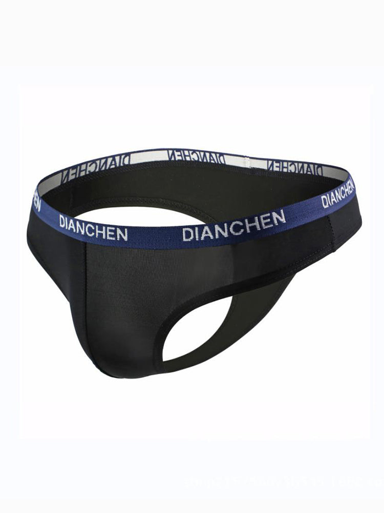 4 Pack Men's Sexy Comfortable Ice Silk Breathable Thong | dmunderwear detail image 1
