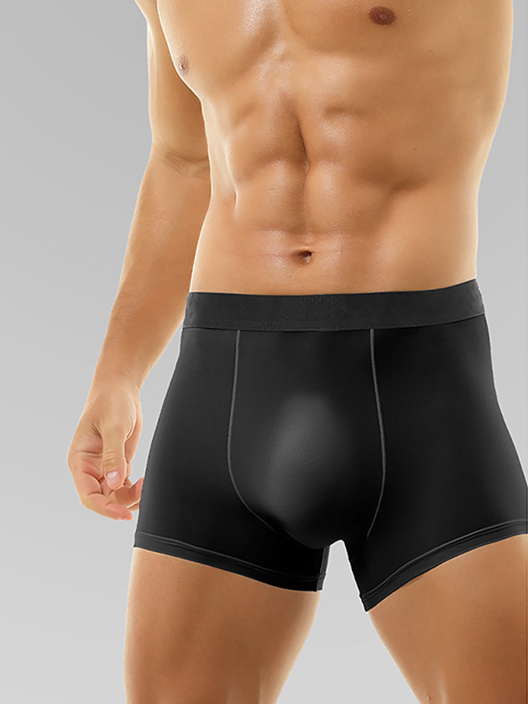 4 Pack Men's Silky Thin Seamless Trunks | dmunderwear detail image 1