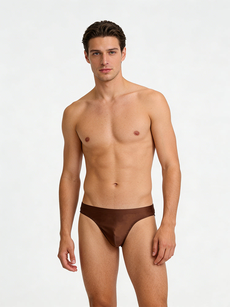 4 Pack Men's Skin-Friendly Cooling Touch Comfy Waistband Briefs | dmunderwear detail image 1