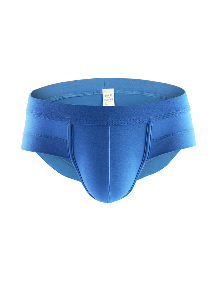 4 Pack Men's Solid Breathable Anti-Pinch Briefs | dmunderwear detail image 1
