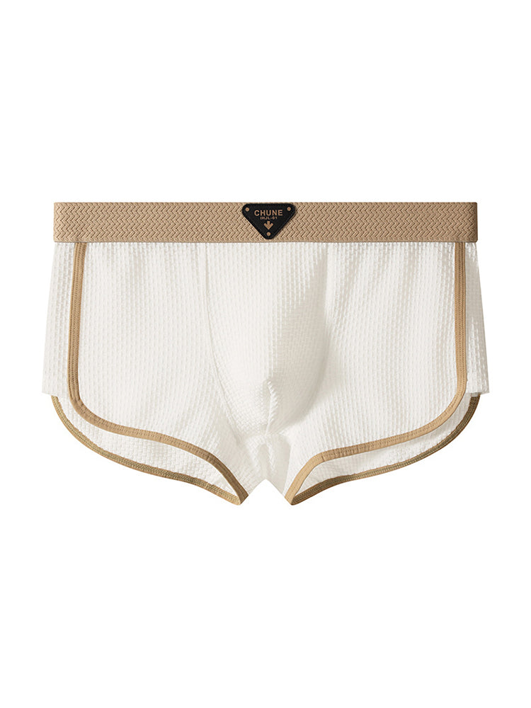 4 Pack Men's Solid Color Mid-Rise Breathable Seamless Comfort Trunks | dmunderwear detail image 1