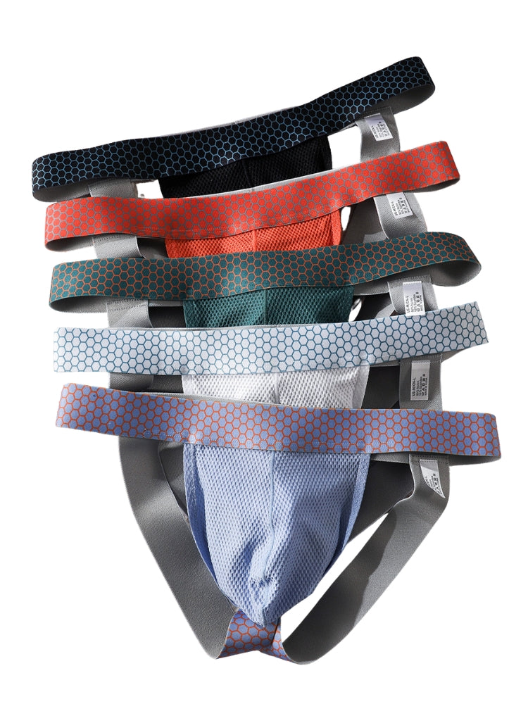 4 Pack Men's Solid Color Seamless Comfort Sporty Cut Cooling Touch Stretch Fit Jockstrap | dmunderwear detail image 10