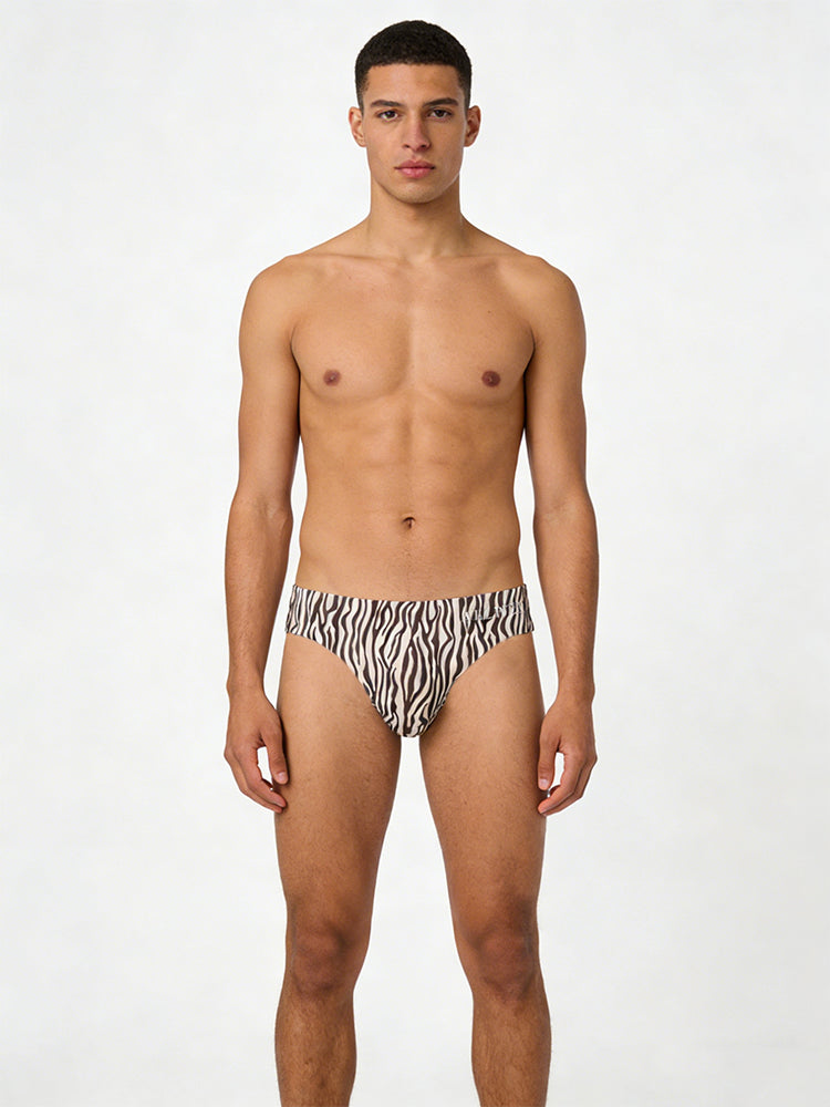 4 Pack Men's U-Pouch Leopard Print Sexy & Contour Fit Briefs | dmunderwear detail image 1