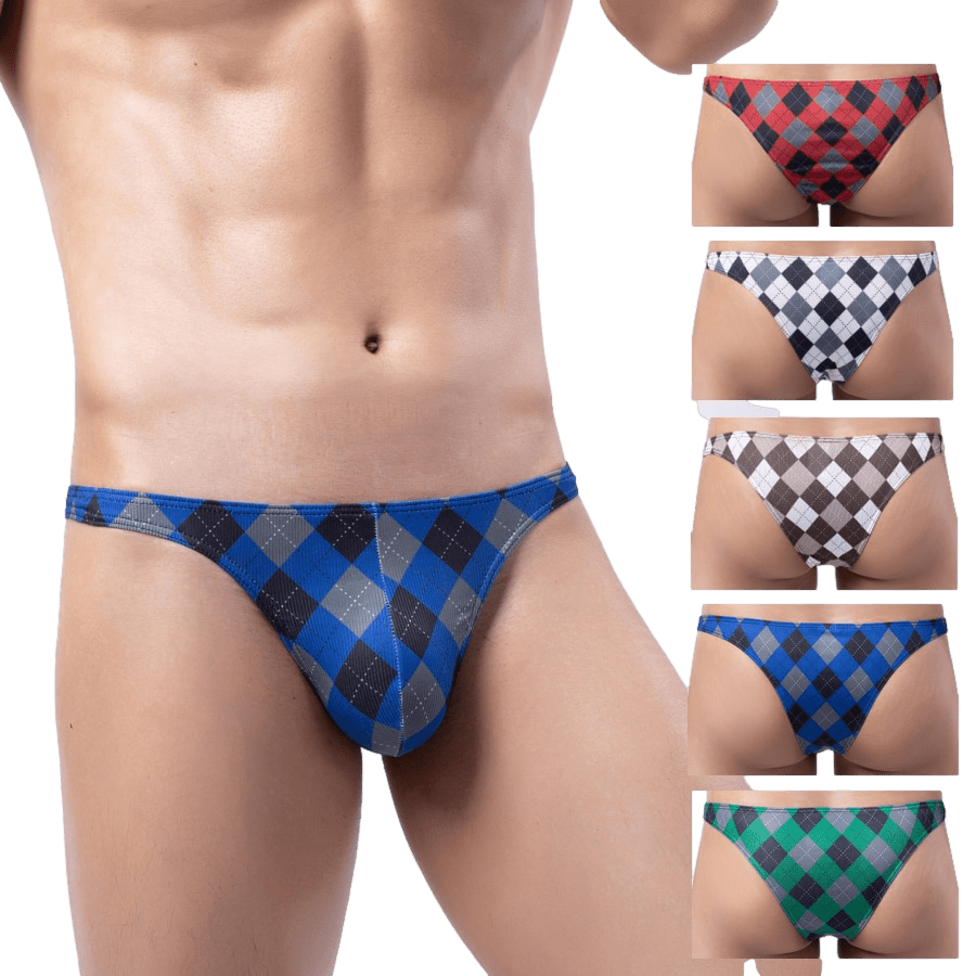 4 Pack Plaid V Bikini | dmunderwear variant image