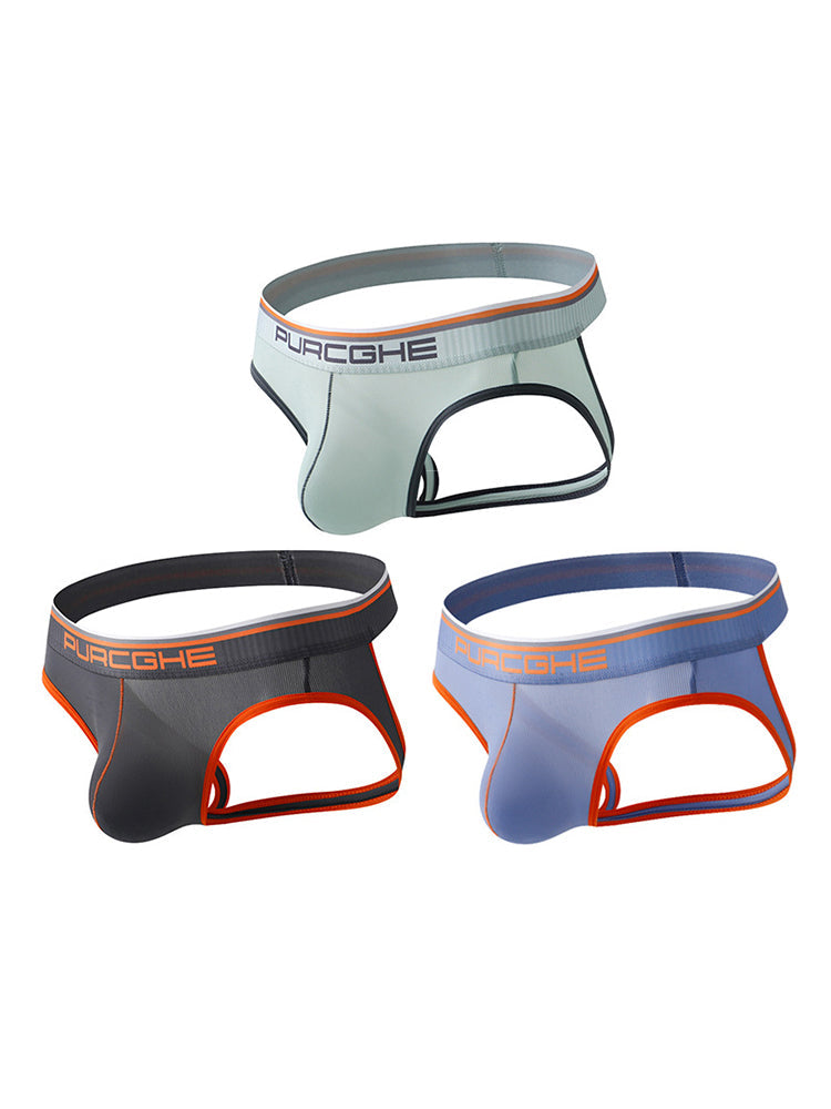 3 Pack Men's Low-Rise Sexy Ultra-Flexible Soft-Touch Firm Support Snug Fit Jockstrap | dmunderwear detail image 12