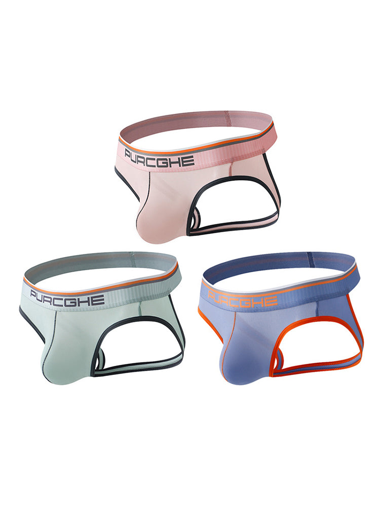 3 Pack Men's Low-Rise Sexy Ultra-Flexible Soft-Touch Firm Support Snug Fit Jockstrap | dmunderwear detail image 17