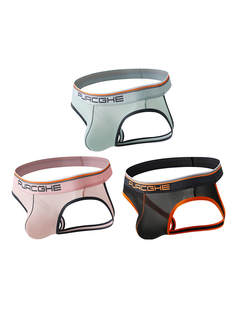 3 Pack Men's Low-Rise Sexy Ultra-Flexible Soft-Touch Firm Support Snug Fit Jockstrap | dmunderwear detail image 7