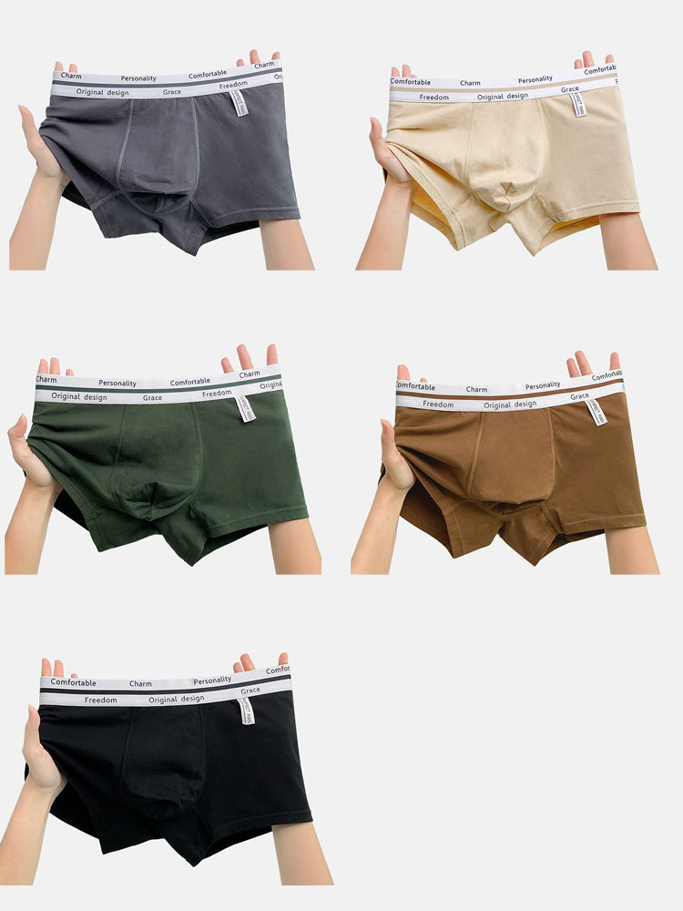 5 Pack Men's Ultra-Soft Antibacterial Cotton Trendy Design Stretchy Trunks | dmunderwear variant image