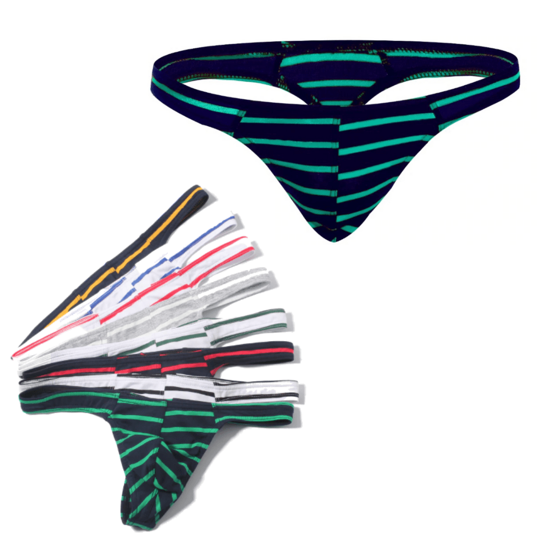5 Pack Micro Striped Thong | dmunderwear variant image