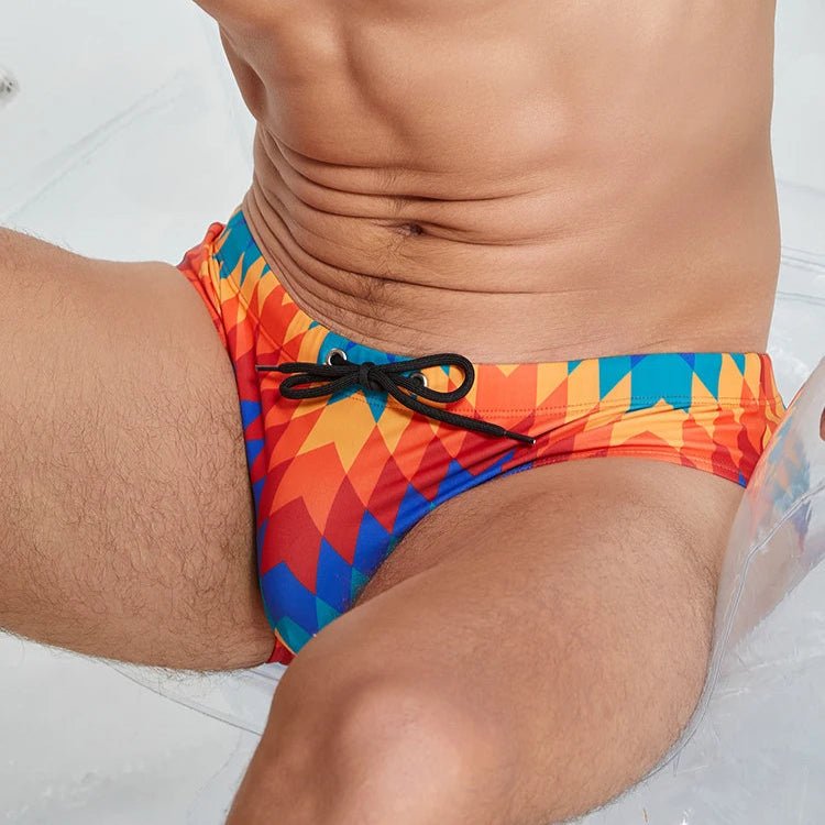 Art Deco Pop Swim Briefs | dmunderwear detail image 1