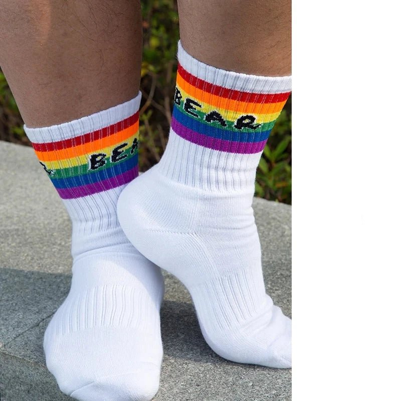 Bear Rainbow Socks | dmunderwear detail image 1