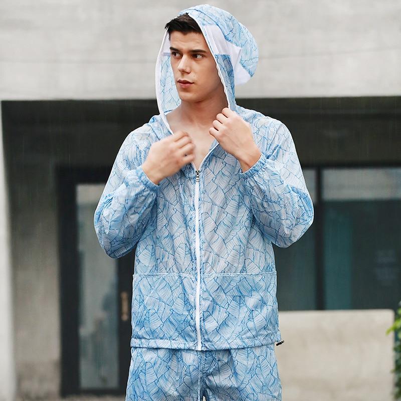 Blue Rain Transparent Hoodie + Shorts + Pants | dmunderwear detail image 1