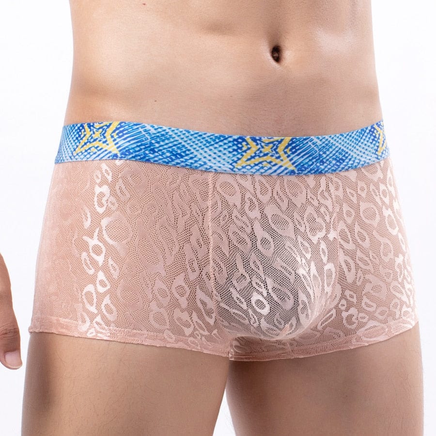 Bold Leopard Lace Trunks | dmunderwear detail image 1