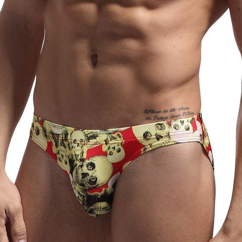 Skull Skinny Swim Briefs | dmunderwear detail image 1