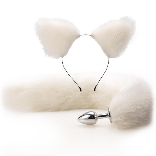 Bunny Tail Butt Plug With Ear Headband | dmunderwear detail image 5