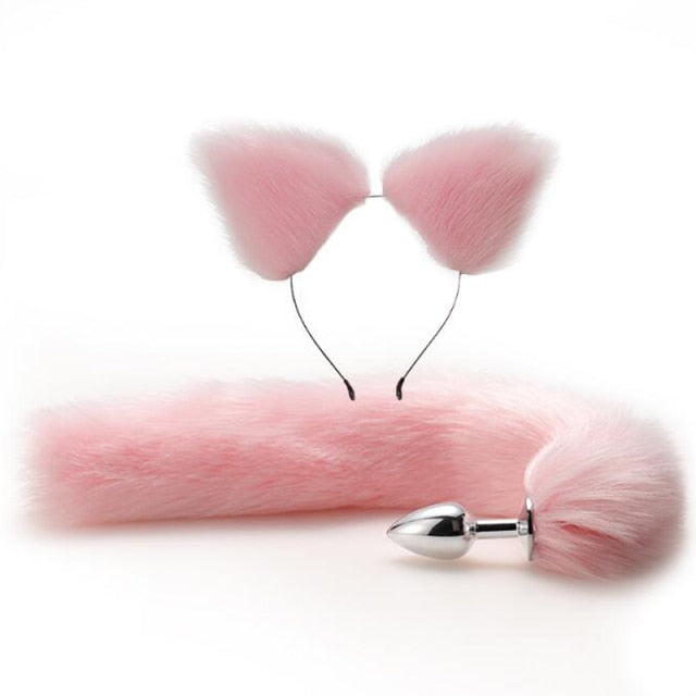 Bunny Tail Butt Plug With Ear Headband | dmunderwear detail image 6