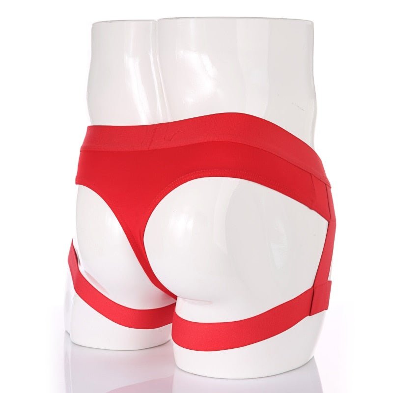 Buns Out Thong with Leg Garter | dmunderwear detail image 1
