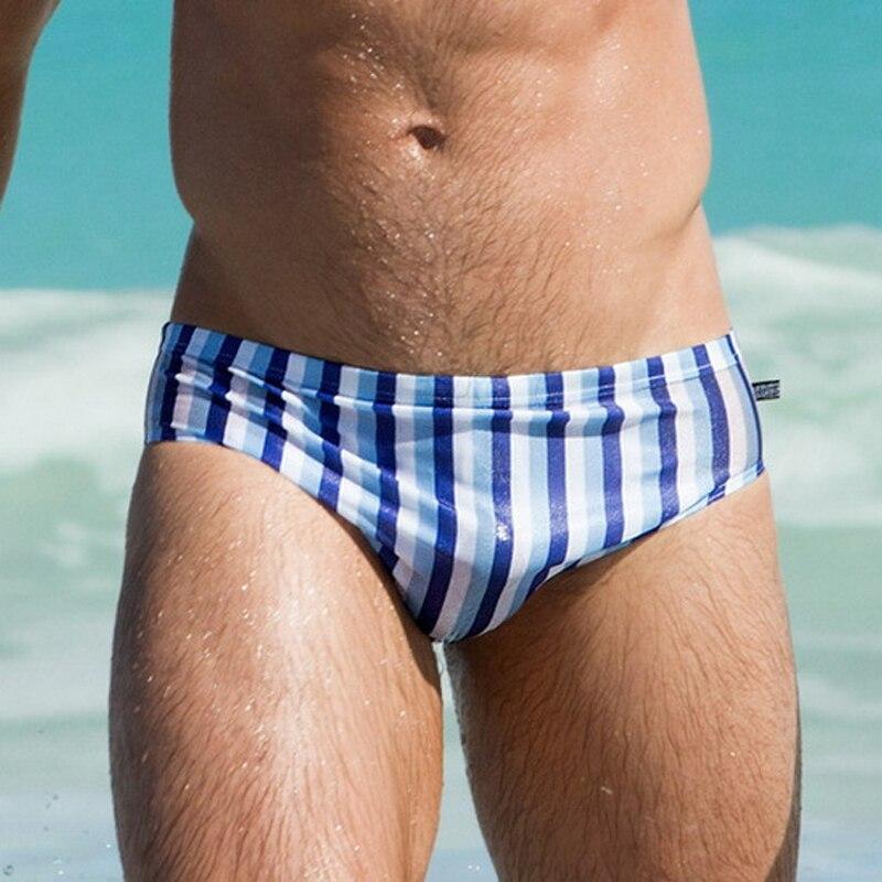 Candy Striped Swim Briefs | dmunderwear detail image 1