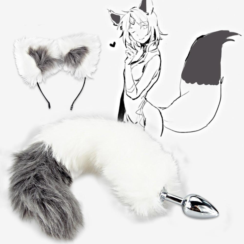 Cat Tail Butt Plug With Ear Headband | dmunderwear detail image 1