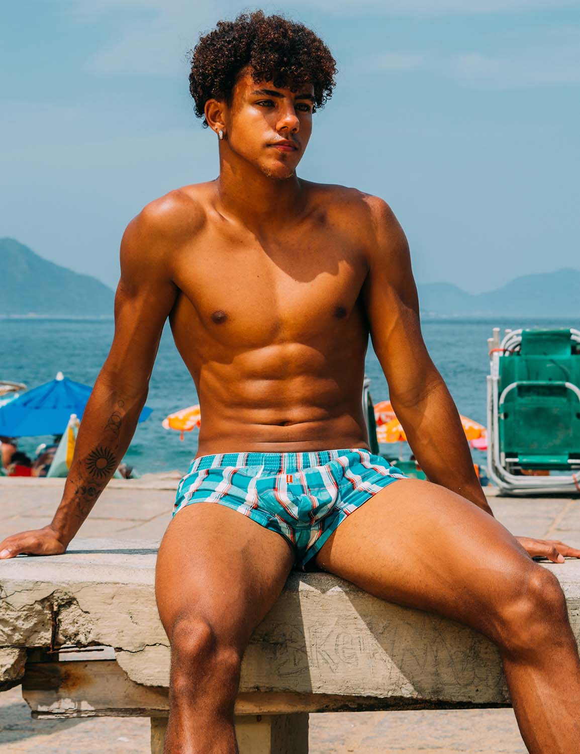 Checkered Fit Trunks 90510 | dmunderwear variant image