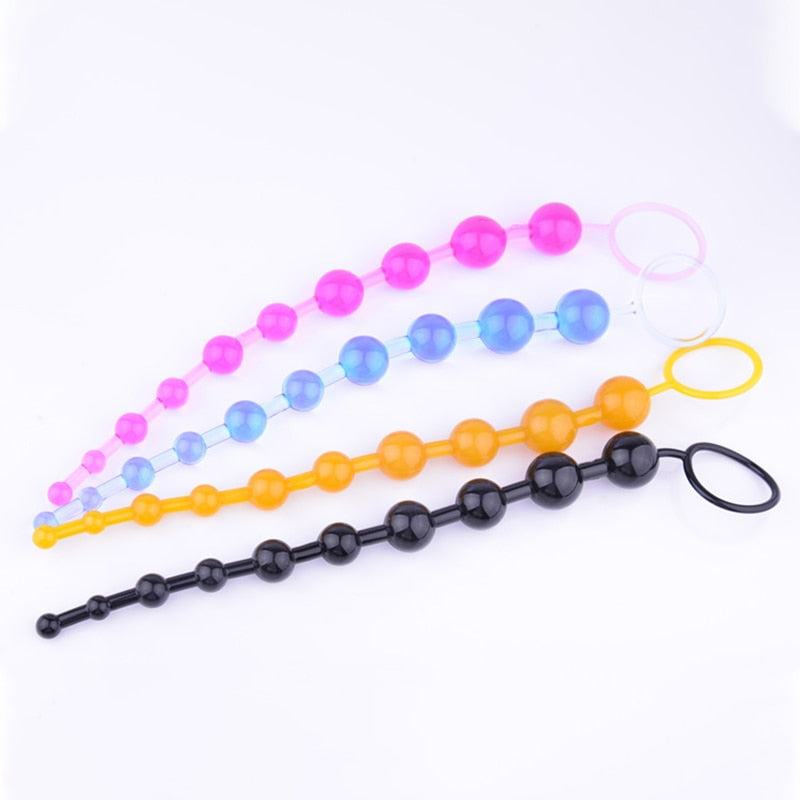 Colorful Silicone Anal Beads | dmunderwear detail image 1