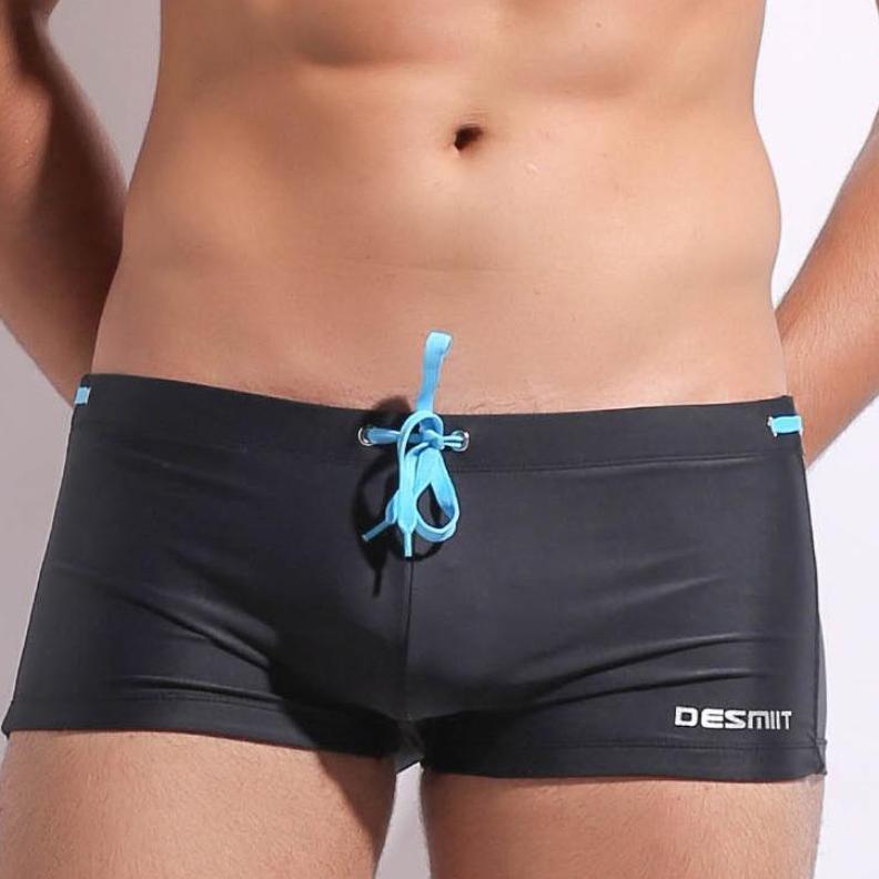 Desmiit Color Tie Square Cut Swim Trunks | dmunderwear detail image 1