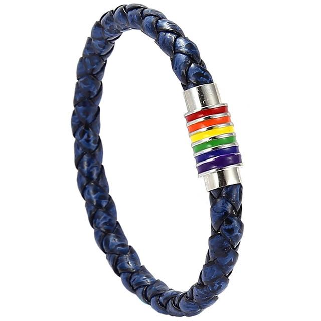 Distressed Woven Tumbler Pride Bracelet | dmunderwear detail image 4