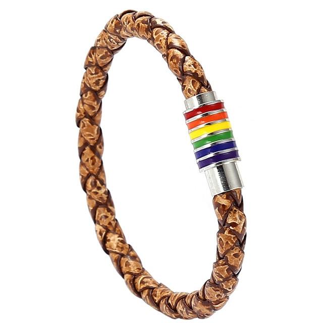 Distressed Woven Tumbler Pride Bracelet | dmunderwear detail image 7