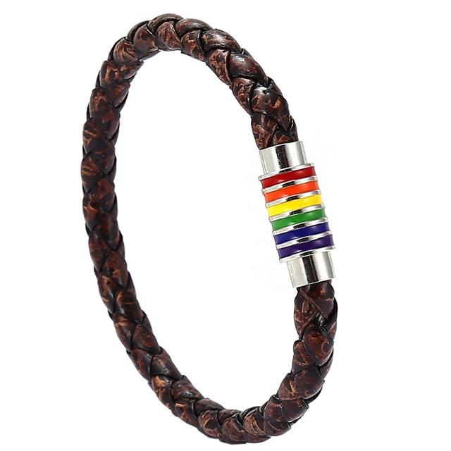 ORVLS Distressed Woven Tumbler Pride Bracelet | dmunderwear detail image 5