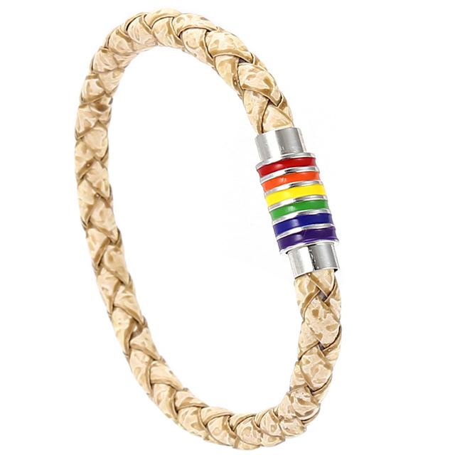 ORVLS Distressed Woven Tumbler Pride Bracelet | dmunderwear detail image 6